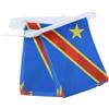 AZ FLAG Ghirlanda 6 Metri 20 Bandiere Repubblica Democratica Del Congo 21x15cm, Bandiera Congolese 15 x 21 cm - Festone Bandierine