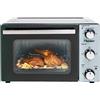 Bestron Fornetto compatto con fonte di calore superiore e inferiore, 20 litri, 1300 W, Acciaio, Nero