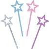SYEYCW 4 Pezzi Bacchetta Magica, Bastoncini da Principessa, Bastoncini Pentagrammi, Bacchetta da Fata per Bambini, Bacchetta Magica Stella per Compleanno, Matrimonio, Cosplay, Gioco di Ruolo