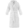 Bassetti Accappatoio Spugna 100% Cotone Tinta Unita Lungo con Cappuccio e Tasche Altamente Assorbente Uomo Donna Unisex (IT, Testo, L, Regular, Regular, 3-Bianco)