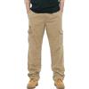 Upnsuces Taglie Forti Uomo, 100% Cotone Loose Pantaloni da Lavoro Uomo, Resistente All'abrasione Dritto Vita Media Tinta Unita Abbottonatura con Zip Multitasche, con Elastici Pantalaccio Uomo