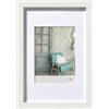 walther design Stockholm EA824W Cornice portafoto in legno, da 18 x 24 cm, colore bianco