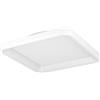 Eglo Loretello Plafoniera a LED, rotonda, lampada da ufficio, dimmerabile con telecomando, metallo e plastica, bianca, luce bianca calda e fredda, diametro 35 cm