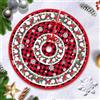 Hianjoo Gonna Albero di Natale, Tappetino per Copertura Base Albero di Natale per Ornamento Natalizio per Decorazioni Natalizie per Feste di Natale (Doppia ghirlanda, 36 pollici/90 cm)