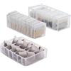 RANYAKE Organizer Per Reggiseni Cassetti,Organizer pieghevole per armadio,Divisori per Cassetti Separatori per Cassetti Organizzatore Cassetti,per Calze,Biancheria Intima(3 Pezzi)