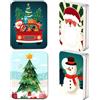 FUKPO 4 Pezzi Scatole Natale Rettangolari Piccole con Coperchio, Scatole Caramelle Vuote Natalizie Scatola Metallo Porta Biscotti