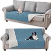 GEBIN Coperta Impermeabile per Cani, Copridivano antigraffio gatto, Copridivano con Penisola per Animali con Fondo in Gomma Antiscivolo, Copriletto (Verde acqua,76x127cm)