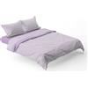 HOME ZEN HOUSEHOLD LINEN Set Lenzuola Completo Letto in Pile Plaid Caldo caldissimo ANTIREUMATISMI con sopra Lenzuolo sotto Lenzuolo Angoli E FEDERE (singolo 1 piazza, disegno fogliolina)