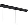 Chrasy Rosone per Lampadario Rosetta da Soffitto Copertura lunga del Soffitto Rosone in Ferro con Staffa per il Montaggio di Lampade a Soffitto (Nero)