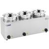 Royal Catering Stazione elettrica per zuppe - 3 x 2,75 Litri - 450 W RCBM-3/4R