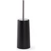 MSV - Scopino per WC - Manico in Acciaio Inox - Design Compatto - Ø36 cm - Nero - Pratico Accessorio da Bagno - Facile da riporre - Pulizia Efficace e Design Elegante