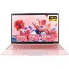 LONGEVINCE 14 pollici Laptop, 8 GB DDR4 Ultrabook Laptop, 1920 x 1080 IPS, Celeron N4120 Quad Core Laptop (fino a 2,6 GHz), USB 3.0, ultra-sottile portatile Windows 11 Notebook (Oro rosa, 8+128G SSD)