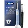 Oral-B Spazzolino Elettrico Ricaricabile Vitality Pro Nero e Blu, 2 testine. Confezione da 2 Spazzolini