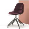 Bontempi Sedia Mood con rivestimento con struttura in acciaio di Bontempi