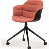 Bontempi Sedia Mood con rivestimento con struttura in alluminio di Bontempi
