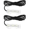 VGOL 2 Pezzi Piccola Luce per Acquario Filo Nero Luce Bianca Striscia USB Luce per Piante Acquatiche USB Mini Acquario da Tavolo Luci A LED Bianche Accessori per Acquari