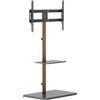myWall my wall Supporto per TV regolabile in altezza, HP119L, Porta TV da Parete con Mensola, Design in Legno, con Ripiano per Accessori, Inclinabile, Supporto VESA con Gestione dei Cavi