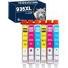 ouguan Cartucce Compatibili per HP 934 XL 935XL (6 Combo Pack) per la ricarica delle stampanti Officejet 6220 6812 6815 6820 Officejet Pro 6830 6835 6230