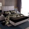 Loussiesd Set di lenzuola con motivo animali 3D, per bambini, ragazzi e ragazze, set di biancheria da letto marrone grigio per camera da letto, 3 pezzi, per letto singolo