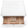 Alpes 130x125C-CARRELLO-1 LIBERI IN CUCINA, Elemento Contenimento, carrello cucina, acciaio inox top in Corian®, larg. 130cm, prof. 125cm, alt. 90cm, cassetti larg. 120cm, ripiano fisso