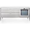 Ⓜ️🔵🔵🔵 Alpes 190C-C120+F60/1 - LIBERI IN CUCINA, Elemento Contenimento, mobile cucina, acciaio inox top in Corian®, larg. 190cm, prof. 65cm, alt. 90/95cm, 3 cassetti 120cm, forno elettr. incasso 60cm