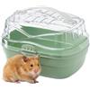 Ferplast Trasportino per criceti e altri piccoli roditori ALADINO SMALL Fessure di ventilazione, Comoda maniglia, Chiusura sicura, 20 x 16 x h 13,5 cm Verde