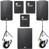 HK Audio Sonar 115 Xi 2 Diffusori + 115 Sub D Subwoofer + 3Cover+2Stativi+2 Cavi
