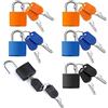 SenZee Lucchetto per valigia, piccolo con chiave, 6 pezzi, set di lucchetti colorati, mini serratura valigie da viaggio