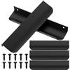 mauuuba 5 Pz Maniglie per Mobili da Cucina, Nere Maniglie Cucina, Maniglie Cassetti in Alluminio, Maniglie per Armadietti, Maniglia per Mobili, Maniglie per Porte per Armadio Cassettiere - Nere/150mm