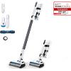 Hoogo SC302 Hoogo S3 Aspirapolvere a batteria 2-in-1, senza filo, senza sacco, lunga autonomia, motore digitale 300W, Ideale per peli di animali domestici, luce a LED