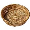 Flisdtry Cesto intrecciato a mano, cestino in vimini, cestino per servire pane, frutta, verdura, regalo, 25 x 8 cm
