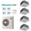 Hisense Condizionatore Hisense VRF Cassetta Quadri Split 5000 + 7000 + 7000 + 9000 BTU con unità esterna inverter AVW-41HJFHH1 - Primo avviamento incluso