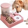 Generic Distributore automatico di cibo per gatti 2 in 1, ciotola automatica per acqua e cibo, mangiatoia automatica per animali domestici e abbeveratoio per gatti e cani