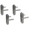 Alpertec Set di 4 accessori per la ristrutturazione, in acciaio inox satinato, per 3 ante con fori colorati e 1 porta del bagno, maniglia della porta, maniglia della porta