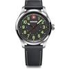 WENGER Orologio Uomo Terragraph Ø 43 mm, Swiss Made, Quarzo Analogico, Impermeabile fino a 100 m, Cinturino in Pelle