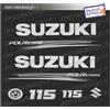 Adesivi motore marino fuoribordo Suzuki 115 cv four stroke 2018 stickers