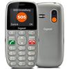 Gigaset GL390 - Telefono Cellulare Display 2.2 Dual SIM Batteria 800 mAh Fotocamera con Tasti Grandi SOS e Bluetooth colore Silver - GL390