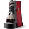 Versuni Philips Senseo Select CSA240/90 - Macchina per cialde da caffè, con funzione memo in plastica riciclata, colore: Rosso