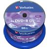 Verbatim 50 DVD+R Dual Layer 8X DL 8,5GB, in cake box - 43758