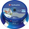 Verbatim BD-R SL Blu Ray Datalife 25GB Wide Inkjet Printable 6X Print 43811