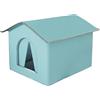 Generic Cuccia pieghevole per animali domestici, calda e invernale per cani e gatti, impermeabile, a prova di pioggia e freddo, chiusa per esterni con passanti fissi e per porta chiusa, per