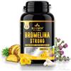 SDOVIR® Bromelina Forte Drenante, con Tarassaco e Cardo Mariano, Alto Dosaggio 2500 GDU/g, Anticellulite Forte, Microcircolo Gambe, Gastroprotetta, Detox Fegato, 120 Capsule - Bromelina Strong