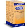 Durex Real Feel, Preservativi Senza Lattice, Vestibilità Regular, 30 Profilattici
