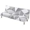 ele ELEOPTION Copridivano Senza Braccioli Pieghevole Divano Letto 3 posti All-Coperto Copridivani Elasticizzati Universale Motivo geometrico Anti Scivolo Copri Divano, 180-210 cm (Motivo a triangolo)