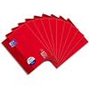Oxford - Quaderno a quadretti, formato A4, con bordo doppio, 80 fogli Rigatura 28 - a quadretti con bordo sx e dx 10 pezzi Colore: rosso