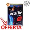 Prolife Dog Smart Adult Medium Large Manzo e Riso - Lattina Da 400 Gr - CONFEZIONE RISPARMIO