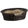 e-wicker24 Alles aus Weide e-wicker24 Naturale Cesta per Cani in Vimini Lettino Cane Rialzato Divanetto per Cani Cuccia Cani Letto per Cani Taglia Grande Lettini per Cane Divanetto Calmante Animali (85, marrone scuro)