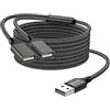 MOGOOD Cavo USB USB Splitter USB-A Stekker naar 2 aansluitingen, cavo perduto, cavo splitter USB duurzame cavo splitter in nylon, snelle gegevensoverdracht, compatibile con stampanti flashdrive