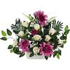 DRW Centro di Fiori Artificiali Cimitero processioni, Chiese Matrimonio o sepolture Rosa e Bianco 60x20x45
