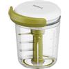 Tefal 5 Second Chopper Shaker K16441-5 secondi, tritatutto manuale da 450 ml, tritato grossolano, medio e fine, lame in acciaio inox, senza elettricità, base antiscivolo e facile da pulire